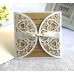 Square Invitation Card With Envelope Butterfly Wedding Invitation White Card